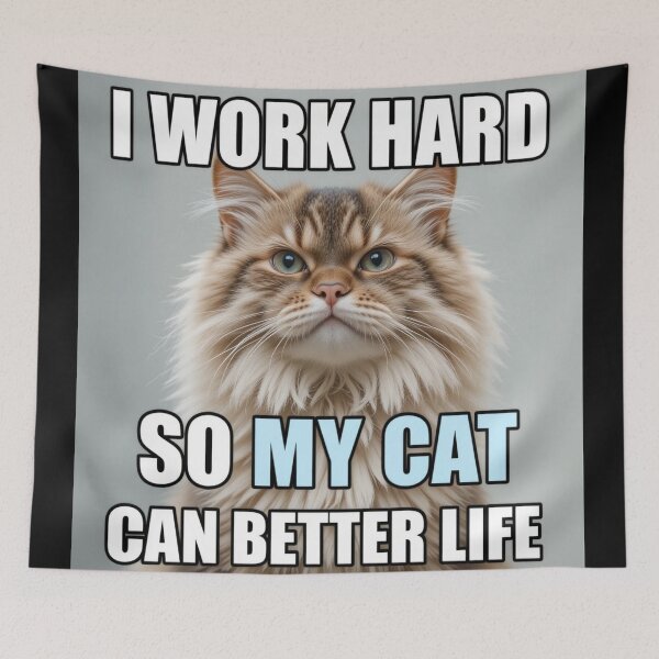Item preview, Hard Work for Feline Comfort designed and sold by InezPhotography.