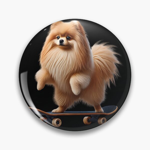 Item preview, Pomeranian Riding a Skateboard Skateboarding Skater Fans designed and sold by Kimberley King Art  King Art.