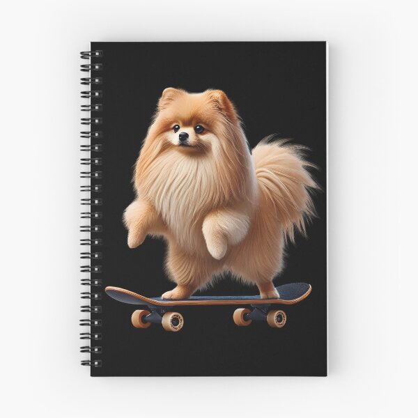 Item preview, Pomeranian Riding a Skateboard Skateboarding Skater Fans designed and sold by Kimberley King Art  King Art.