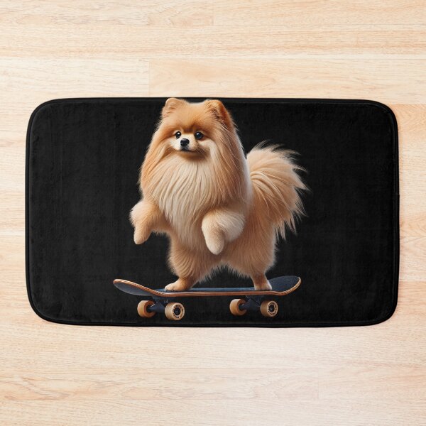 Item preview, Pomeranian Riding a Skateboard Skateboarding Skater Fans designed and sold by Kimberley King Art  King Art.