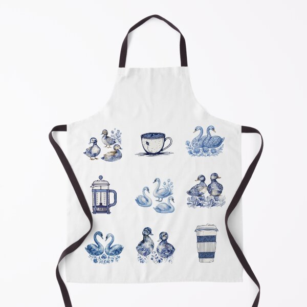 Item preview, Blue Ducks, Swans & Coffee designed and sold by JustJuJuDesigns.
