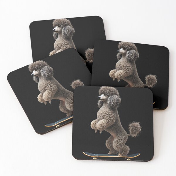 Item preview, Poodle Riding a Skateboard Skateboarding Skater Fans designed and sold by Kimberley King Art  King Art.