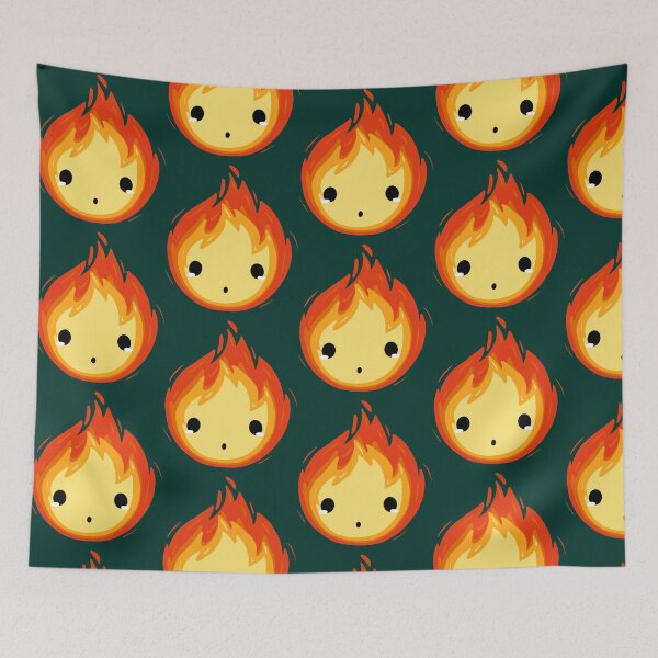 Item preview, Calcifer anime Little Flame Monster   designed and sold by Ontornonano.