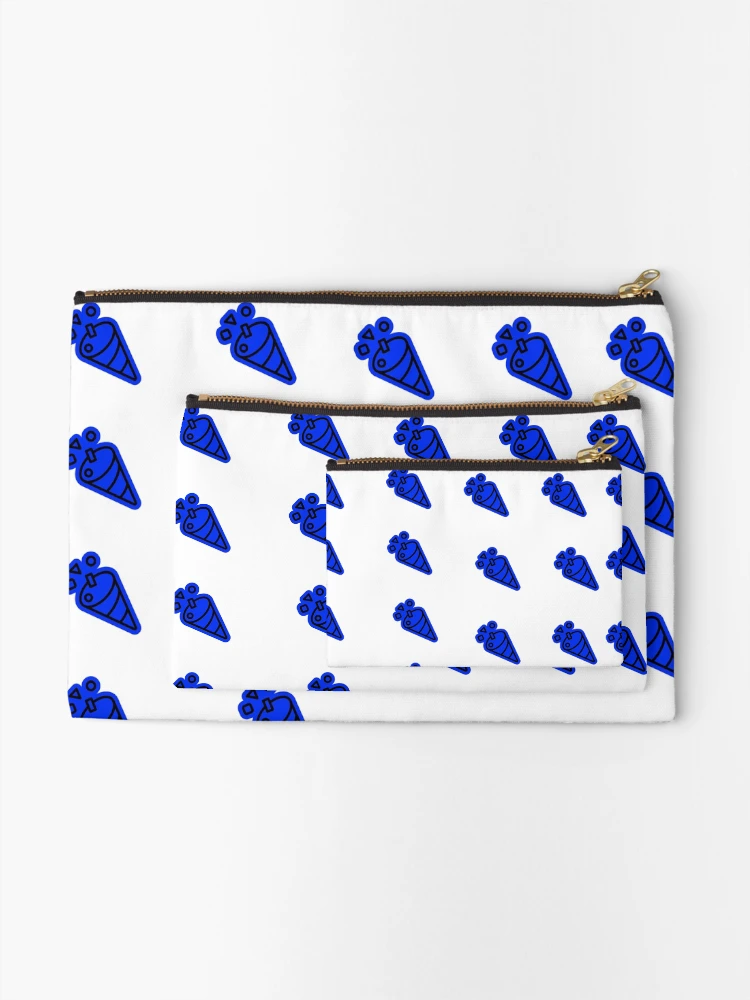 Thumbnail 2 of 4, Zipper Pouch, Multiple Blue Colour Carrot Pattern Design designed and sold by VisionSticker.