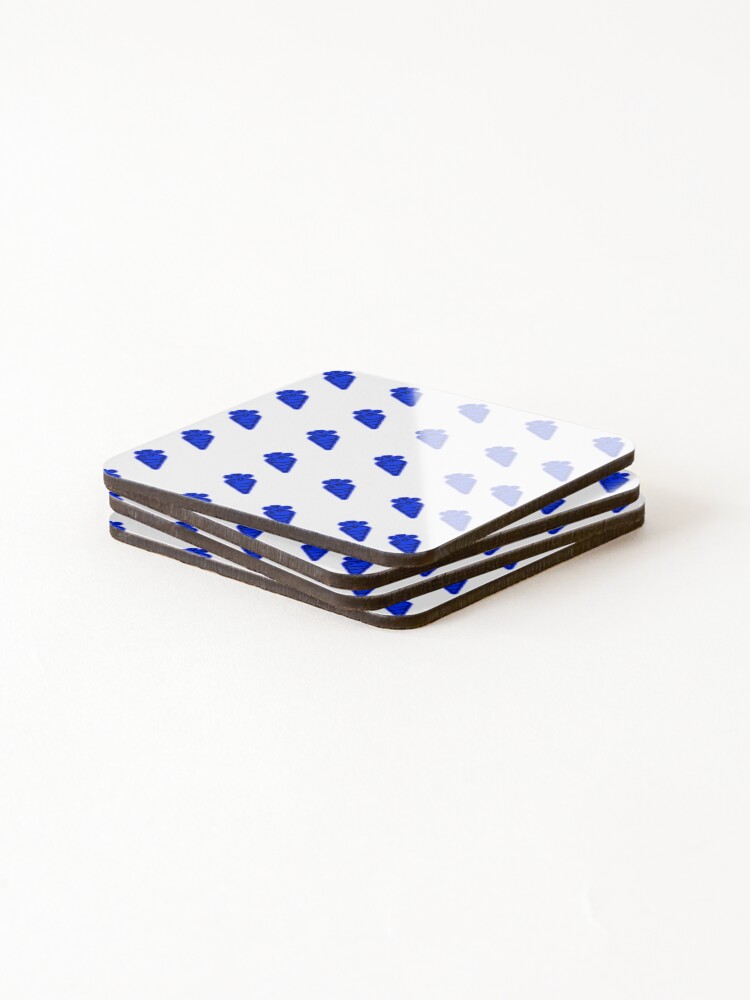 Thumbnail 4 of 5, Coasters (Set of 4), Multiple Blue Colour Carrot Pattern Design designed and sold by VisionSticker.
