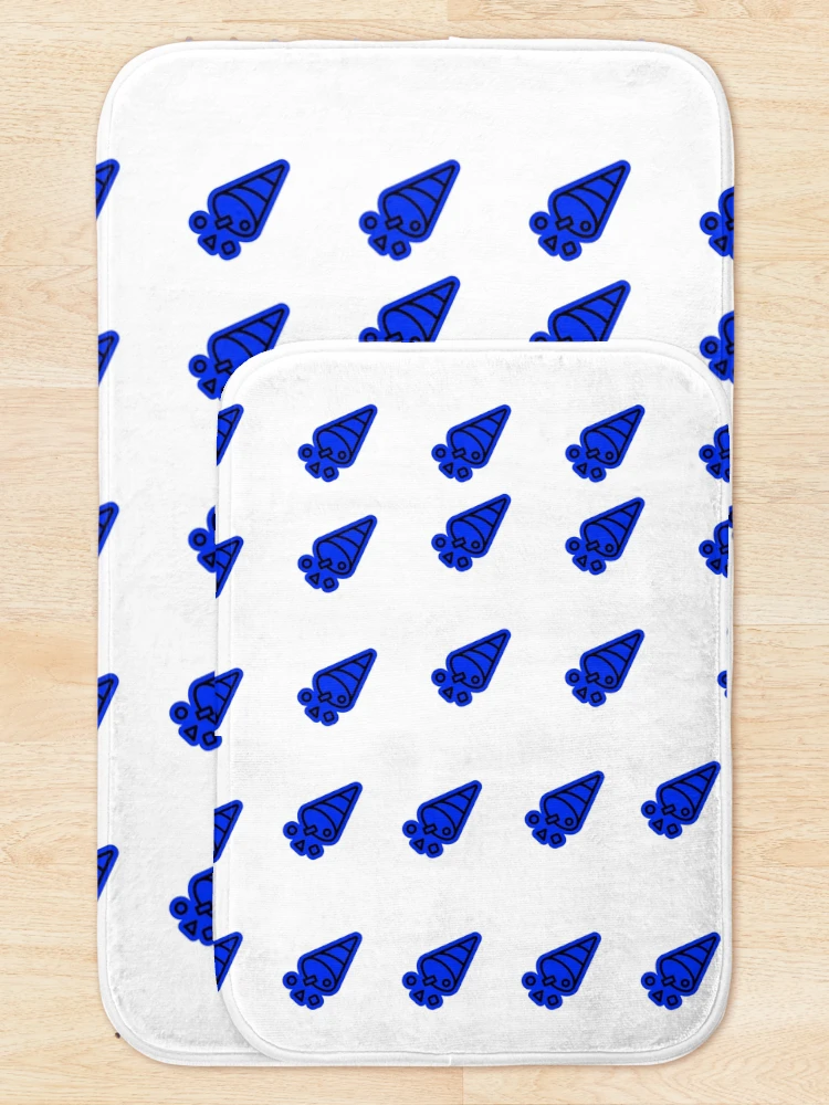 Thumbnail 5 of 6, Bath Mat, Multiple Blue Colour Carrot Pattern Design  designed and sold by VisionSticker.