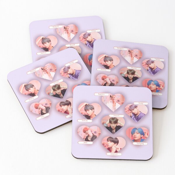 Item preview, BTS Map of the Soul Persona Version 2 Heart shape Pastel Concept, Kpop Design, Cute Aesthetic Fan Art designed and sold by Mooncreates7.
