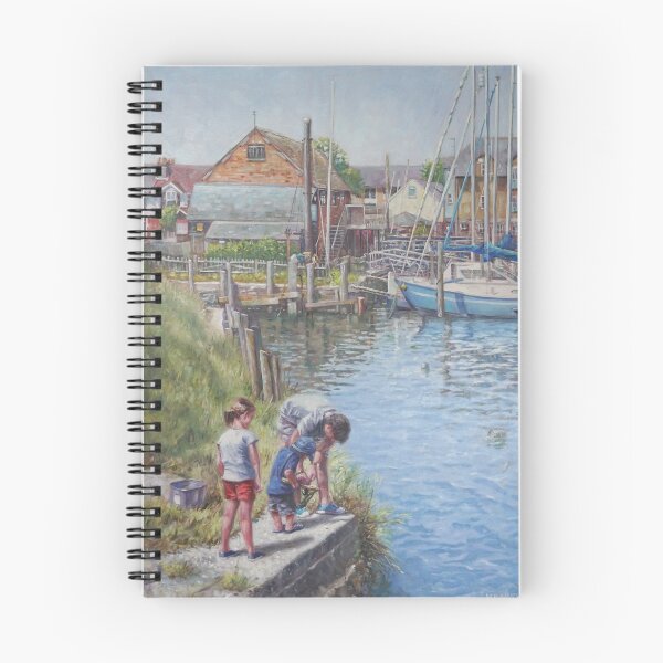 Item preview, Family Fishing at Eling Tide Mill Hampshire designed and sold by martyee.