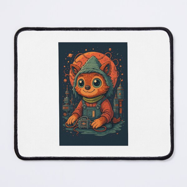 Item preview, EN: Cosmic Engineer Creature – Cute Sci-Fi Illustration  IT: Creatura Cosmica Ingegnere – Illustrazione Sci-Fi Kawaii designed and sold by JettolaAndC.