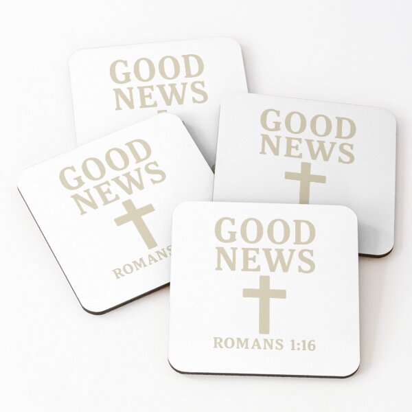 Item preview, Good News Romans 1:16 – Christian Bible Verse Cross Design designed and sold by CrossCurrent Designs.