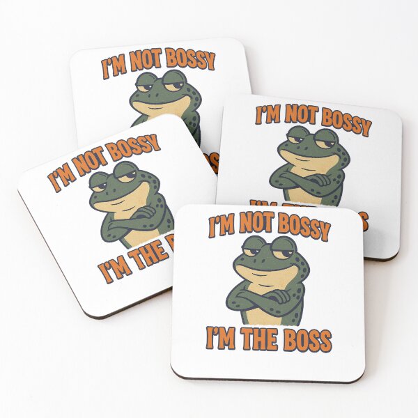 Item preview, I’m Not Bossy, I’m The Boss  Retro Frog Illustration designed and sold by Mindsafe8.