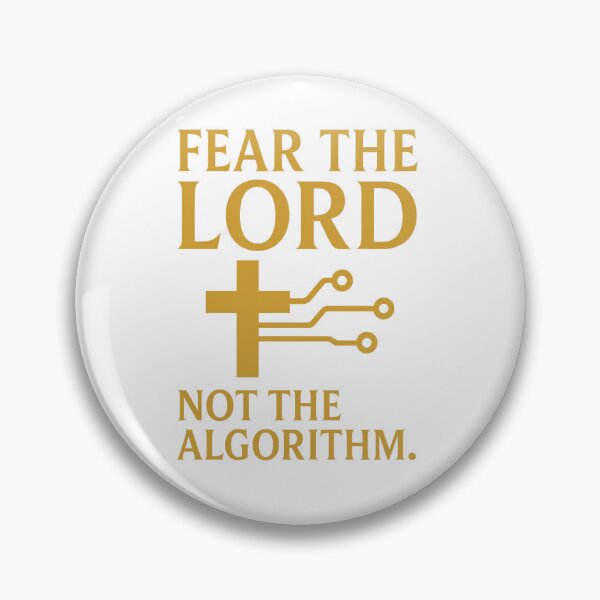 Item preview, Fear the Lord Not the Algorithm – Christian Tech Faith Cross Design designed and sold by CrossCurrent Designs.