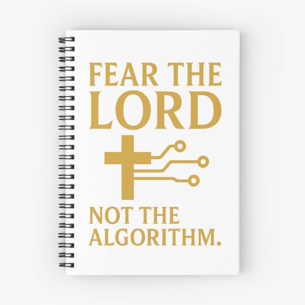 Item preview, Fear the Lord Not the Algorithm – Christian Tech Faith Cross Design designed and sold by CrossCurrent Designs.