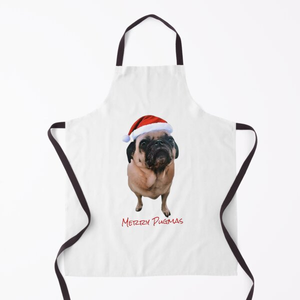 Item preview, Merry Pugmas – Funny Christmas Pug in Santa Hat designed and sold by LuckyLunaBoutique.