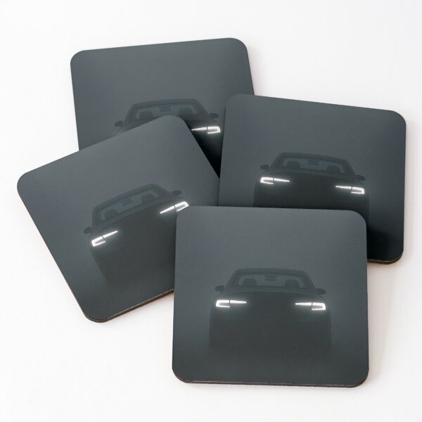 Item preview, Silver Glow Taillights – Dark Car Silhouette designed and sold by PosterFuel.