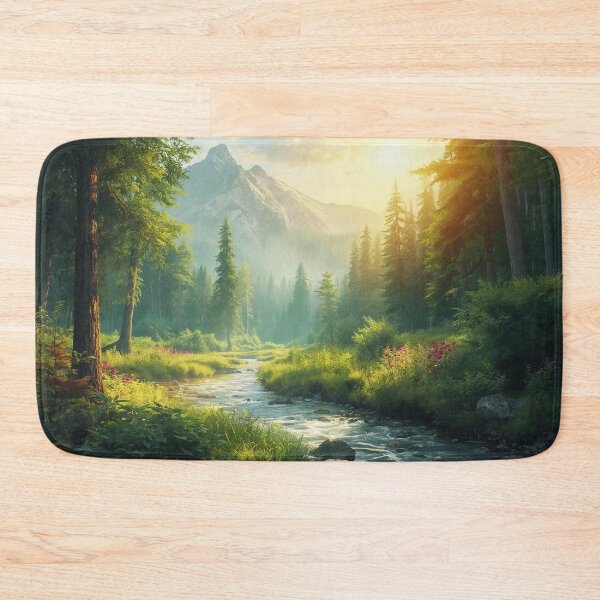 Item preview, A lush forest, mountain and water landscape designed and sold by Anteia.