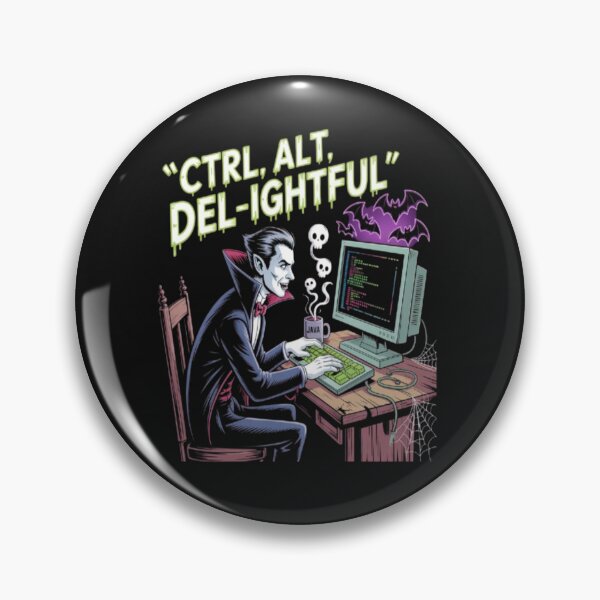 Artikelvorschau, Halloween STRG-ALT-DEL-IGHTFUL Computer Tech Dracula entworfen und verkauft von JustForYouGifts.