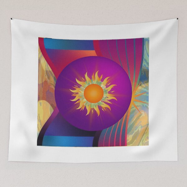 Item preview, Cosmic Sunburst-Vibrant Abstract Sun Energy Art designed and sold by kirpahub.