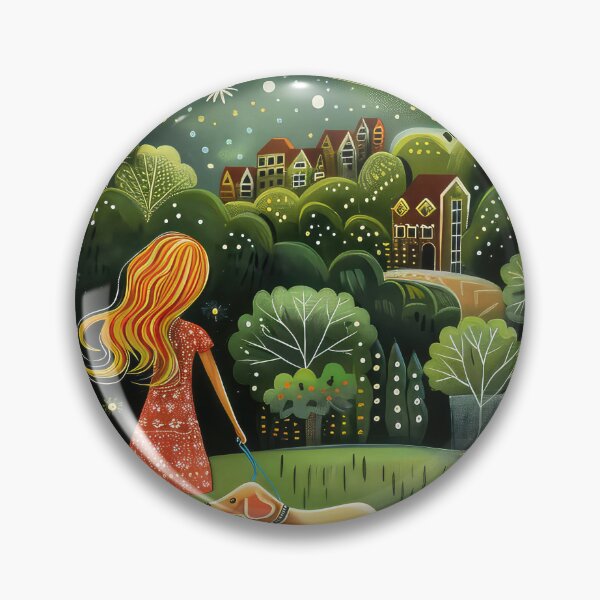 Item preview, Girl walking a dog designed and sold by thewandswant.