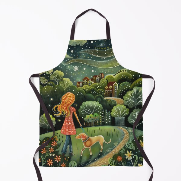 Item preview, Girl walking a dog designed and sold by thewandswant.