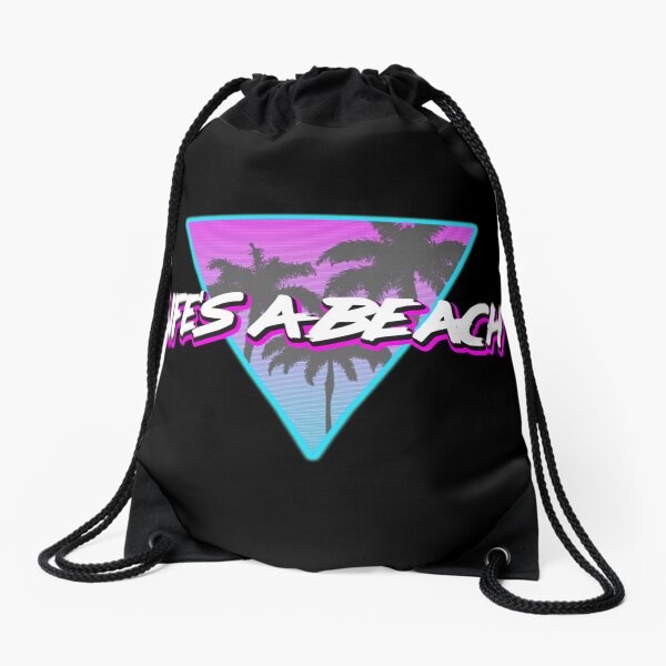 Life's a Beach Drawstring Bag