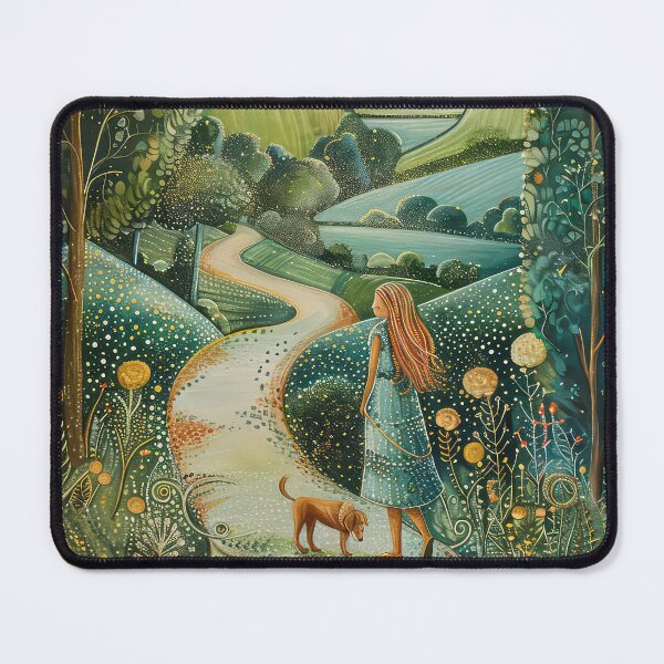 Item preview, Girl walking a dog,  designed and sold by thewandswant.
