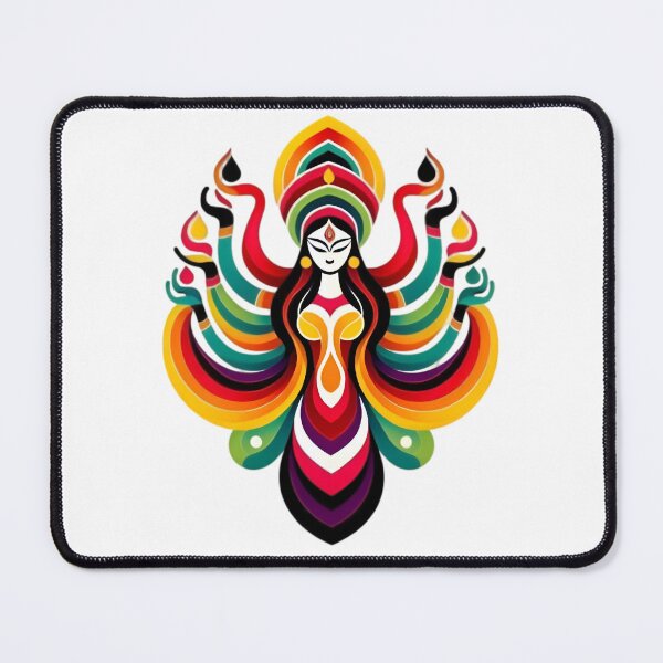 Item preview, Navratri Special Divine Vibrance: Abstract Goddess Durga in Modern Art designed and sold by Kruti Collection.