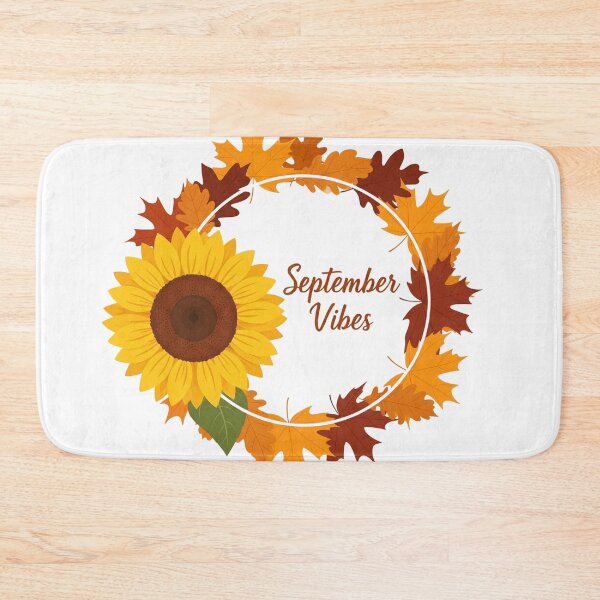 Item preview, Sunflower and Autumn Leaves September Vibes Frame designed and sold by RehanInkDesigns.