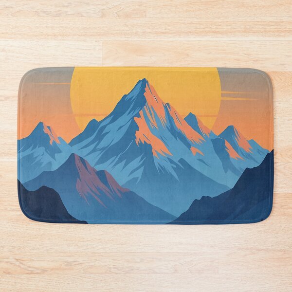 Item preview, Blue Mountain, Sunset, Landscape,  Abstract Art Stylize, Repeated Texture Pattern (image size 6656x9984) designed and sold by Digital-Davinci.
