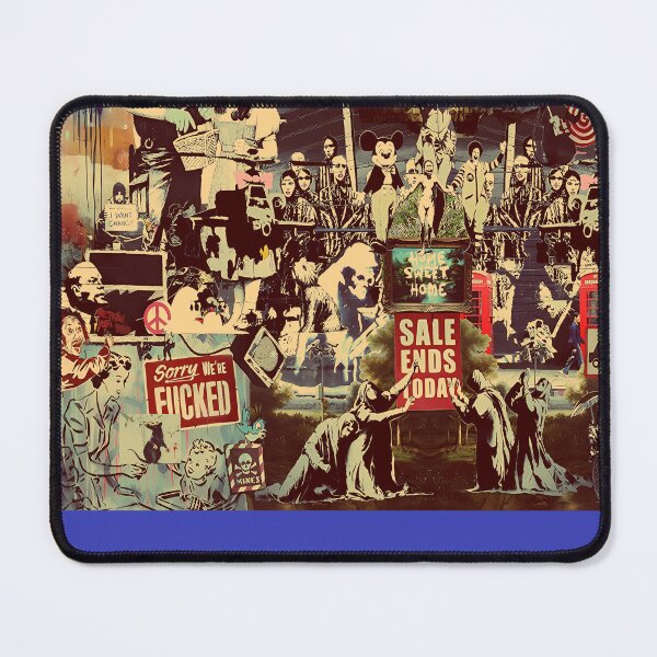 Item preview, Banksy graffiti collage art designed and sold by MarkBlankd.