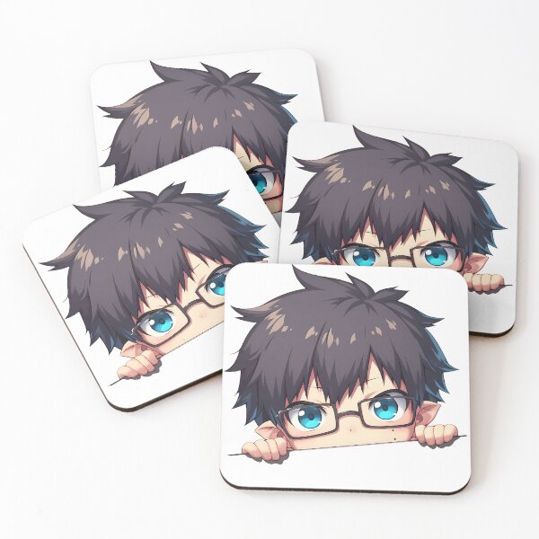 Item preview, Yukio Okumura Blue Exorcist Studious Peeking Chibi Anime designed and sold by TorbenKuhano.