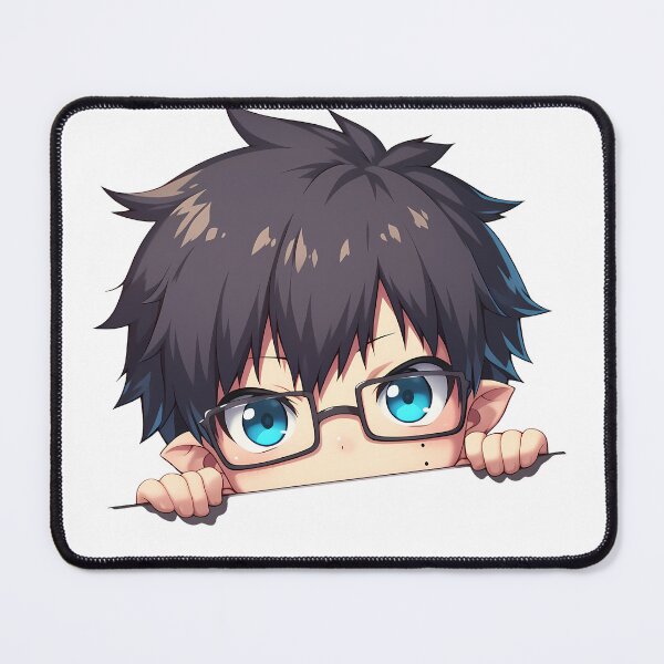 Item preview, Yukio Okumura Blue Exorcist Studious Peeking Chibi Anime designed and sold by TorbenKuhano.