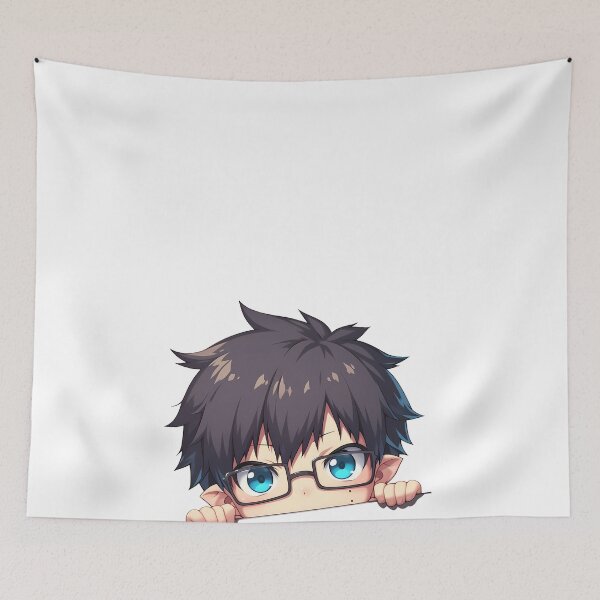 Item preview, Yukio Okumura Blue Exorcist Studious Peeking Chibi Anime designed and sold by TorbenKuhano.