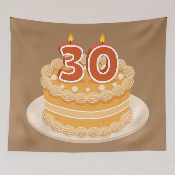 Item preview, Birthday Cake Turning 30 designed and sold by Art-of-Rory.