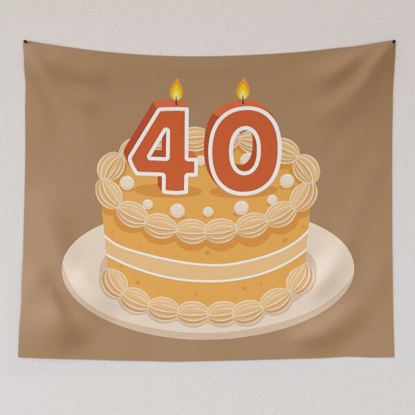 Item preview, Birthday Cake Turning 40  designed and sold by Art-of-Rory.