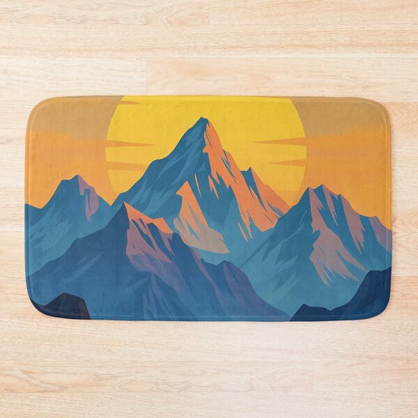 Item preview, Blue Mountain, Sunset, Landscape,  Abstract Art Stylize, Repeated Texture Pattern (image size 6656x9984) designed and sold by Digital-Davinci.
