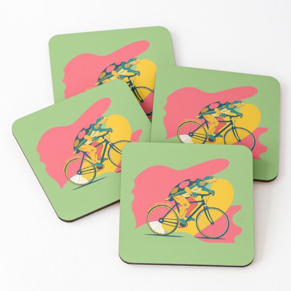 Item preview, Vibrant Abstract Geometric Turtle on Bicycle T-Shirt - Modern Vector Art Design designed and sold by El malah.