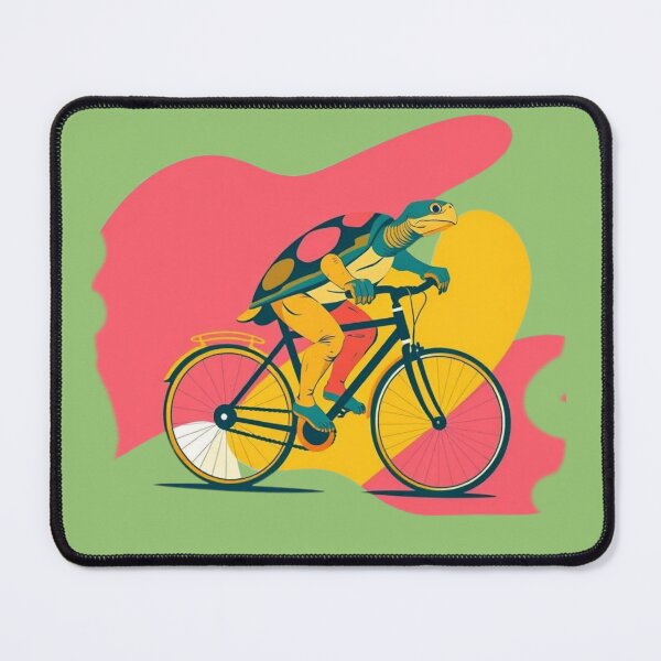 Item preview, Vibrant Abstract Geometric Turtle on Bicycle T-Shirt - Modern Vector Art Design designed and sold by karim38.