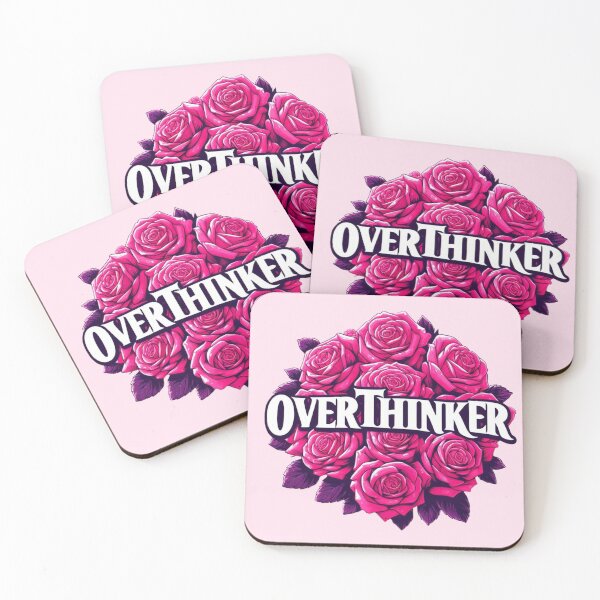 Item preview, Overthinker Pink Rose Design designed and sold by MoonMonkeyNbear.