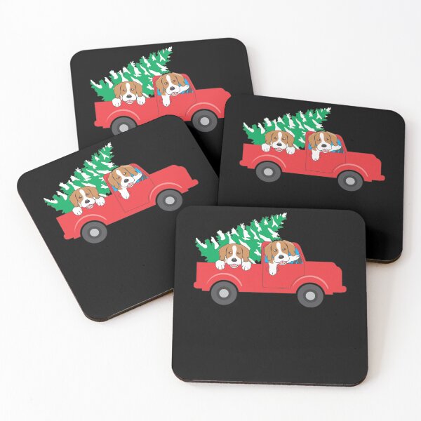 Item preview, Beagles Riding A Red Truck Beagle Dog Christmas designed and sold by ainegonza.