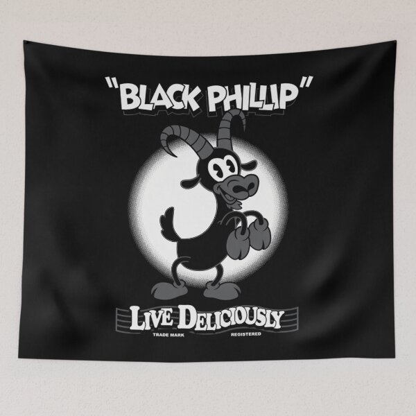 Item preview, Black Phillip Live Deliciously Cartoon Goat designed and sold by BrandonBakers.