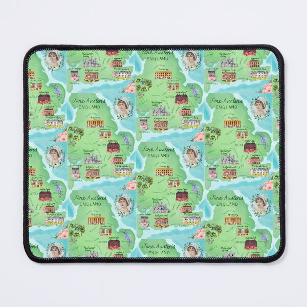 Item preview, Jane Austen Map of England designed and sold by booksnbobs.