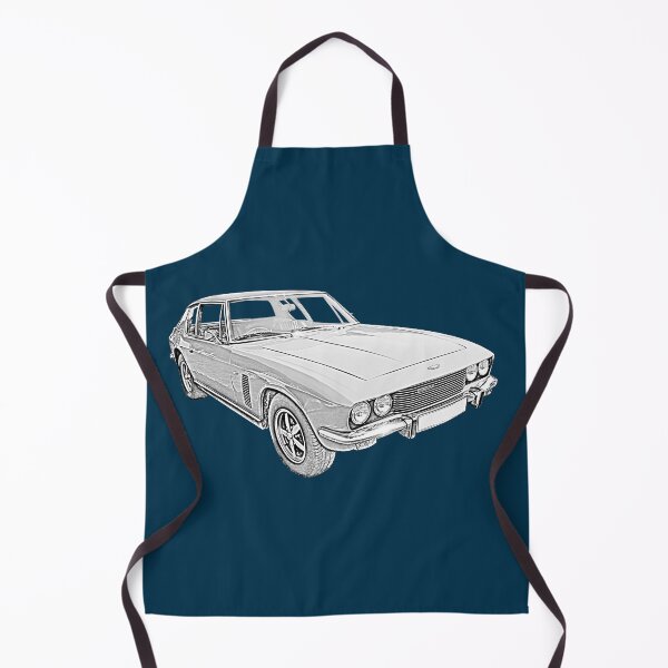 Item preview, Jensen Interceptor 1970s British classic car front 3/4 monochrome designed and sold by soitwouldseem.