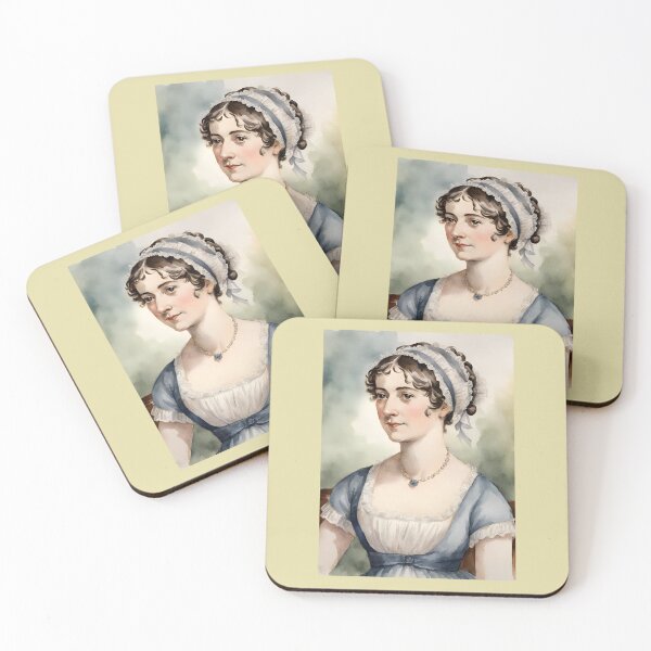 Item preview, Jane Austen Portrait Watercolour Painting designed and sold by booksnbobs.