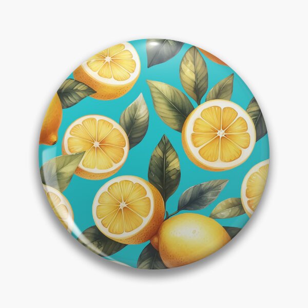 Item preview, Lemon Pattern On Teal Background designed and sold by MoonMonkeyNbear.