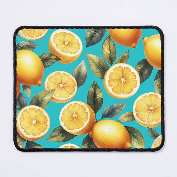 Item preview, Lemon Pattern On Teal Background designed and sold by MoonMonkeyNbear.