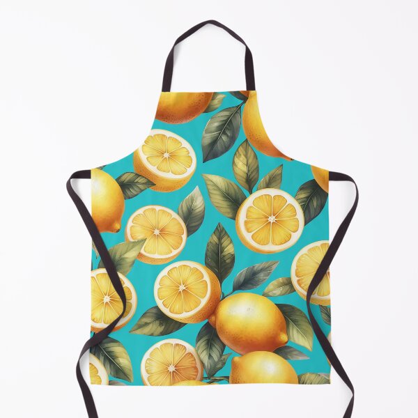 Item preview, Lemon Pattern On Teal Background designed and sold by MoonMonkeyNbear.