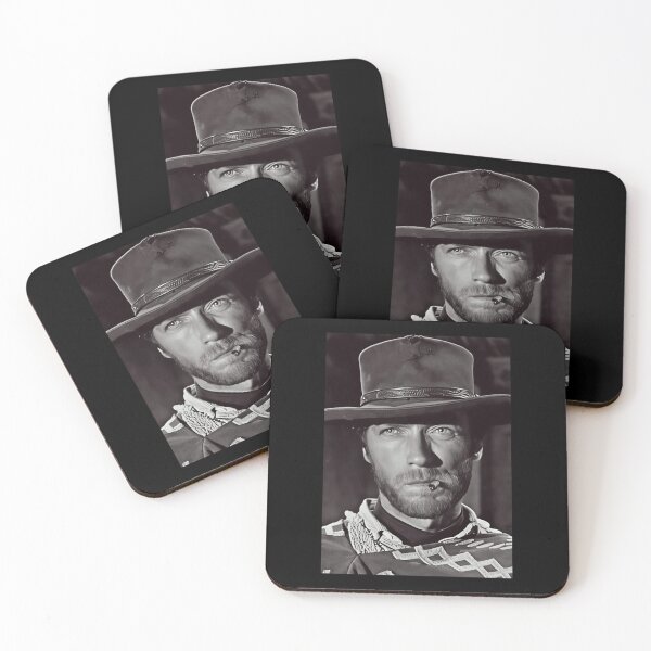 Item preview, Clint Eastwood Black And White Portrait designed and sold by Purplerushh.