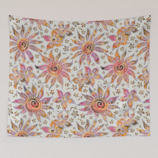 Item preview, Boho 70s Floral - Pale designed and sold by lottibrown.
