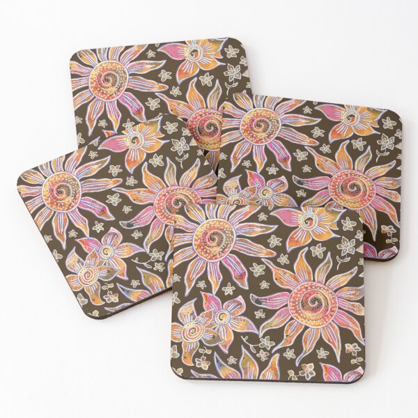 Item preview, Boho 70s Floral - Dark designed and sold by lottibrown.
